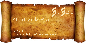 Zilai Zsófia névjegykártya